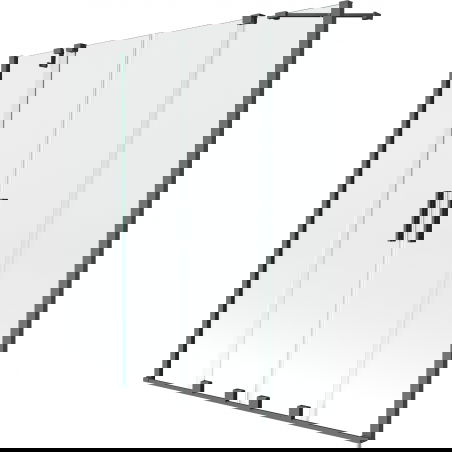 Mexen Velar Duo sprchový kút na vaňu 2-krídlový posuvný 160 x 150 cm, transparentný, gun metal - 896-160-000-02-95