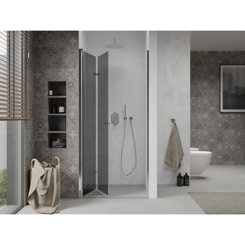 Mexen Lima skladacie sprchové dvere 90 cm, grafit, chróm - 856-090-000-01-40