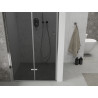 Mexen Lima skladacie sprchové dvere 90 cm, grafit, chróm - 856-090-000-01-40