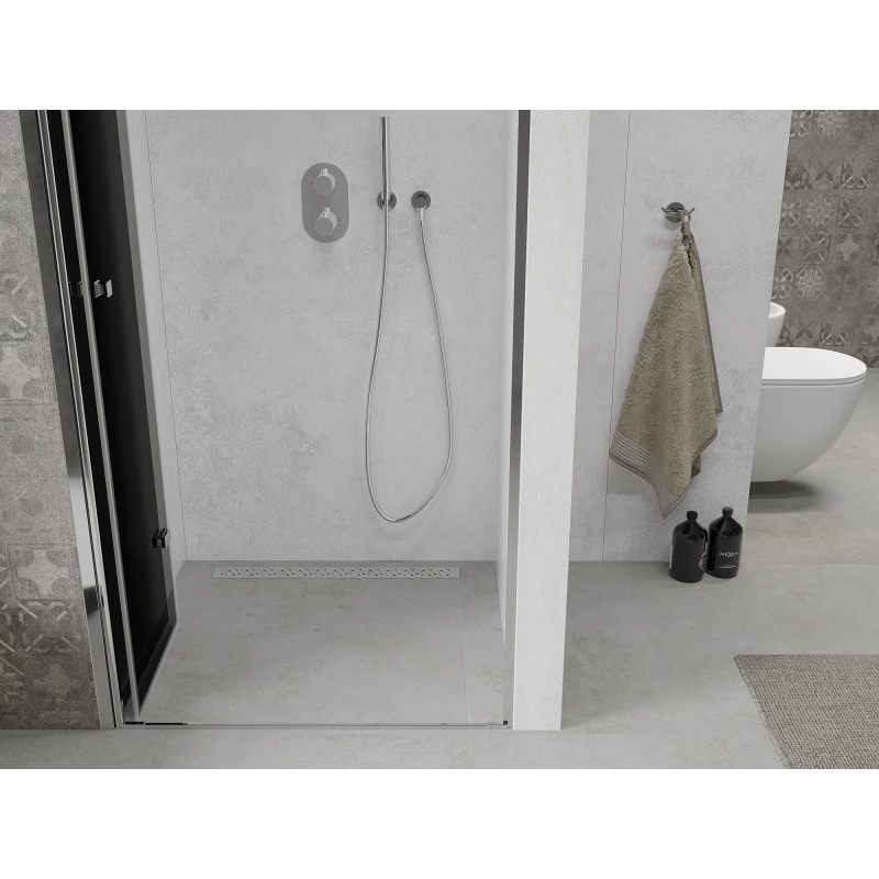 Mexen Lima skladacie sprchové dvere 90 cm, grafit, chróm - 856-090-000-01-40