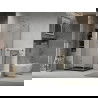 Mexen Lima skladacia sprchová kabína 80 x 80 cm, transparentná, chróm + vanička Flat, čierna - 856-080-080-01-00-4070
