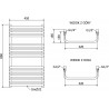 Mexen Apollo radiátor do kúpeľne 860 x 450 mm, 424 W, biely - W117-0860-450-00-20