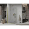 Mexen Lima skladacia sprchová kabína 80 x 70 cm, priehľadná, zlatá - 856-080-070-50-00