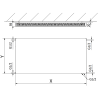 Mexen Flat CVF11 doskový radiátor 900 x 2000 mm, spodné pripojenie, 2182 W, čierny - W611F-090-200-70