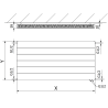 Mexen Line CVL11 doskový radiátor 900 x 2000 mm, spodné pripojenie, 2182 W, čierny - W611L-090-200-70