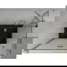 Mexen Lima skladacia sprchová kabína 80 x 100 cm, transparentná, chróm + vanička Flat, čierna - 856-080-100-01-00-4070