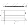 Mexen Line CCL11 doskový radiátor 900 x 2000 mm, spodné stredové pripojenie, 2182 W, čierny - W6C11L-090-200-70