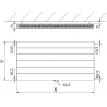 Mexen Line CCL21 panelový radiátor 400 x 800 mm, spodné stredové pripojenie, 635 W, čierny - W6C21L-040-080-70