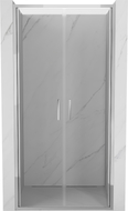 Mexen Exo-B Duo dvojité sprchové dvere výklopné 70 cm, transparentné, chróm - 814-070-000-01-00