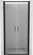 Mexen Exo-B Duo dvojité sprchové dvere 70 cm, transparentné, čierne - 814-070-000-70-00