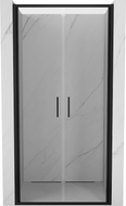 Mexen Exo-B Duo dvojité otváracie sprchové dvere 100 cm, transparentné, čierne - 814-100-000-70-00