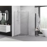 Mexen Exo-R päťuholníkový otvárací sprchový kút 80 x 80 cm, transparentný, chróm - 812-080-080-01-00
