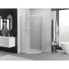 Mexen Exo-R päťuholníkový otvárací sprchový kút 80 x 80 cm, transparentný, chróm - 812-080-080-01-00