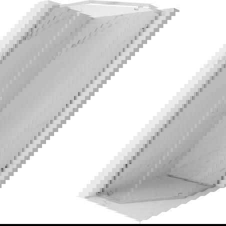 Mexen Exo päťuholníková sprchová kabína výklopná 90 x 90 cm, transparentná, chróm - 812-090-090-01-00