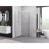 Mexen Exo päťuholníková sprchová kabína otváracia 90 x 90 cm, priehľadná, chróm - 812-090-090-01-00