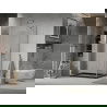 Mexen Lima skladací sprchovací kút 100 x 90 cm, transparentný, chróm + vanička Flat, čierny - 856-100-090-01-00-4070