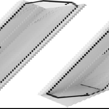 Mexen Exo päťuholníkový sprchový kút s otváracími dverami 80 x 80 cm, transparentný, čierny - 812-080-080-70-00