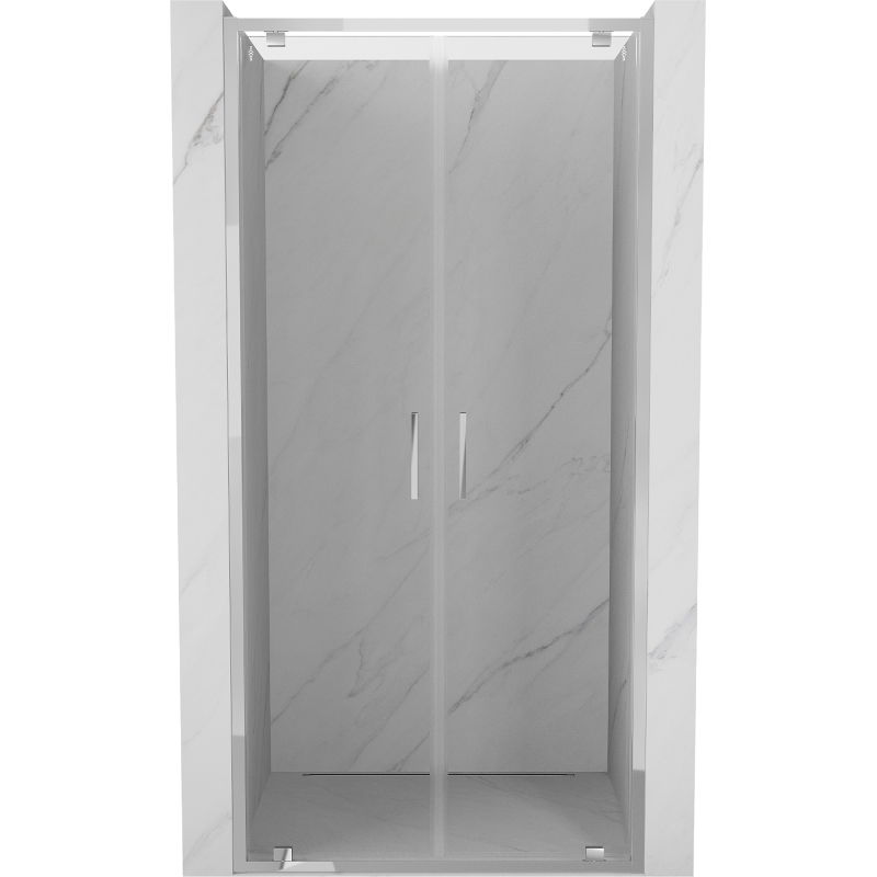 Mexen Exo dvojité sprchové dvere otváravé 70 cm, transparentné, chróm - 8182-070-000-01-00