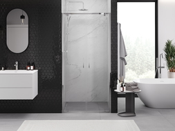 Mexen Exo dvojité sprchové dvere 90 cm, transparentné, chróm - 8182-090-000-01-00