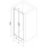 Mexen Exo-BR Duo dvojité sprchové dvere otváravé 100 cm, transparentné, chróm - 8182-100-000-01-00