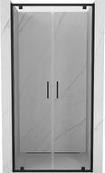 Mexen Exo-BR Duo dvojité sprchové dvere, 100 cm, priehľadné, čierne - 8182-100-000-70-00
