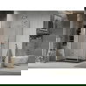 Mexen Lima skladacia sprchová kabína 120 x 80 cm, transparentná, chróm + vanička Flat, čierna - 856-120-080-01-00-4070