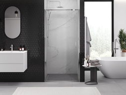 Mexen Exo sprchové dvere výklopné 100 cm, transparentné, chróm - 817-100-000-01-00