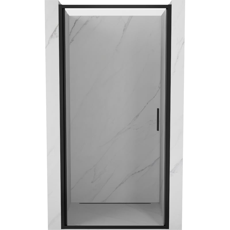 Mexen Exo sprchové dvere otočné 60 cm, transparentné, čierne - 817-060-000-70-00