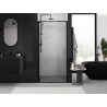 Mexen Exo-B Sprchové dvere výklopné 70 cm, transparentné, čierne - 817-070-000-70-00