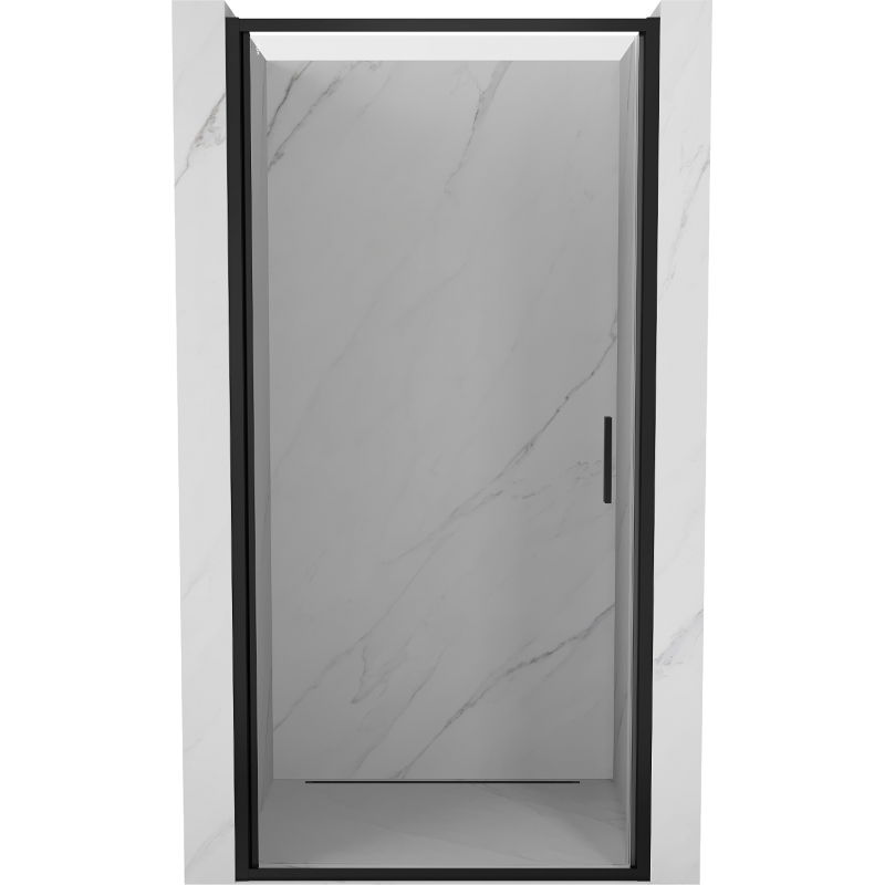 Mexen Exo sprchové dvere otváracie 80 cm, priehľadné, čierne - 817-080-000-70-00