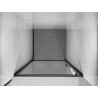 Mexen Exo-B Sprchové dvere výklopné 70 cm, transparentné, čierne - 817-070-000-70-00