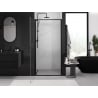 Mexen Exo sprchové dvere výklopné 90 cm, transparentné, čierne - 817-090-000-70-00