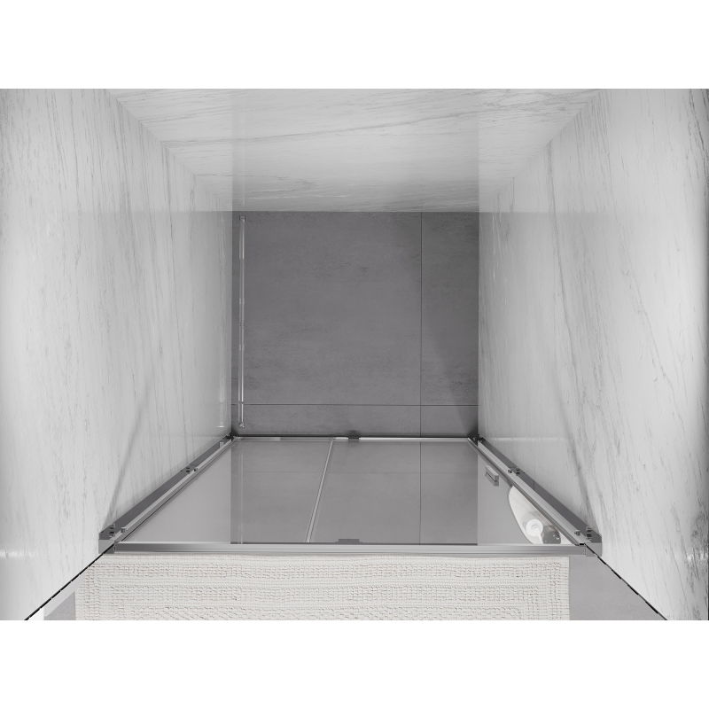 Mexen Exo sprchové dvere otvárateľné 125 cm, transparentné, chróm - 819-125-000-01-00