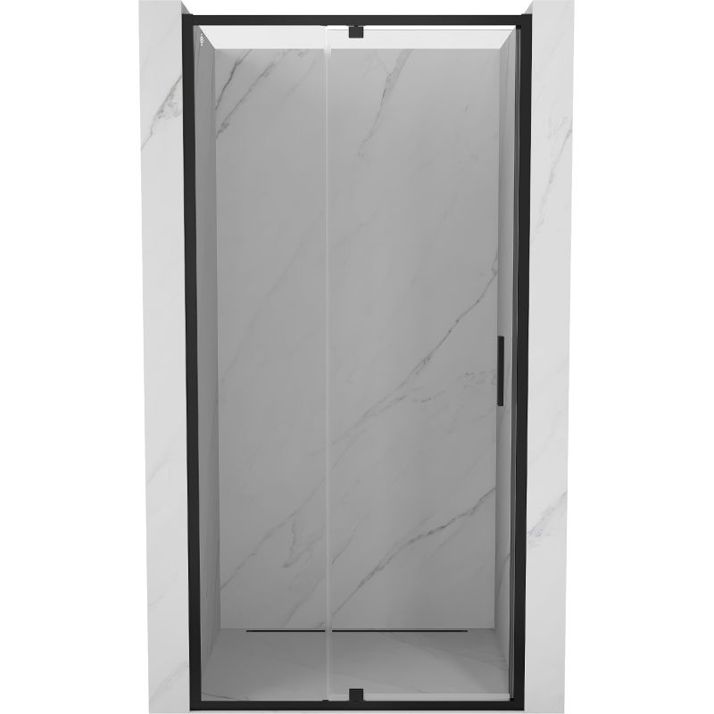 Mexen Exo sprchové dvere otočné 90 cm, transparentné, čierne - 819-090-000-70-00