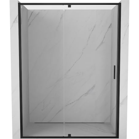Mexen Exo sprchové dvere otváracie 135 cm, priehľadné, čierne - 819-135-000-70-00