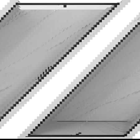 Mexen Exo sprchové dvere otváracie 140 cm, transparentné, čierne - 819-140-000-70-00