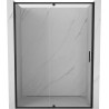 Mexen Exo-R sklenené sprchové dvere 155 cm, priehľadné, čierne - 819-155-000-70-00