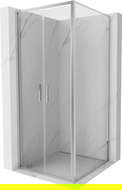 Mexen Exo sprchový kút s otočnými dverami 90 x 90 cm, transparentný, chróm - 814-090-090-01-00