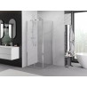 Mexen Exo-B Duo sprchový kút otvárací 100 x 100 cm, transparentný, chróm - 814-100-100-01-00
