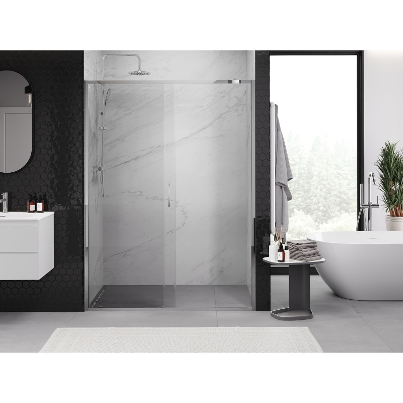 Mexen Exo-S posuvné sprchové dvere 150 cm, transparentné, chróm - 8151-150-000-01-00
