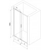 Mexen Exo-S posuvné sprchové dvere 150 cm, transparentné, chróm - 8151-150-000-01-00