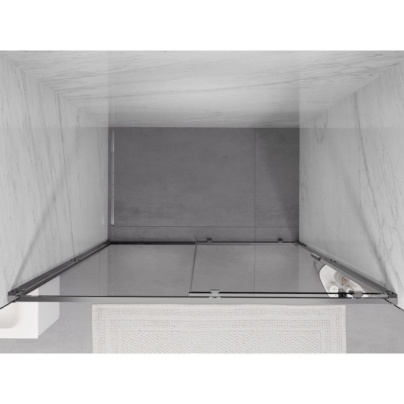Mexen Exo-S posuvné sprchové dvere 150 cm, transparentné, chróm - 8151-150-000-01-00