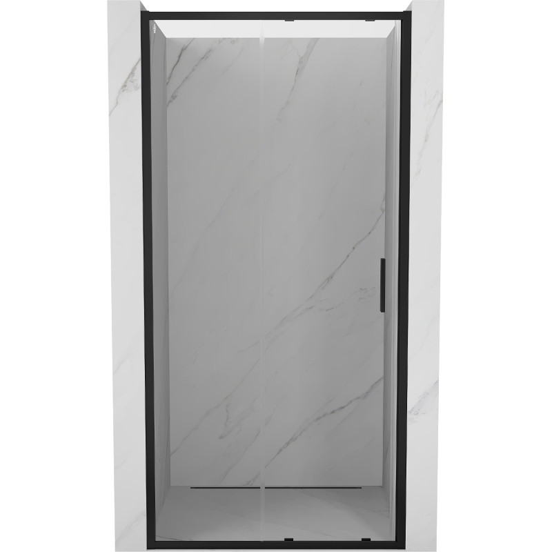 Mexen Exo-S posuvné sprchové dvere 100 cm, transparentné, čierne - 8151-100-000-70-00