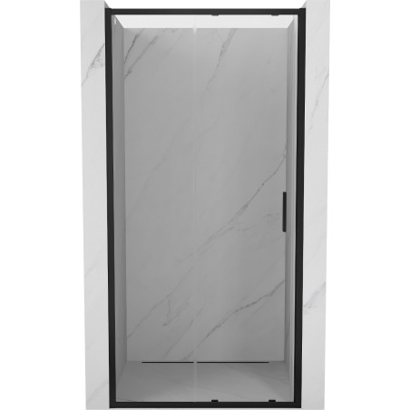 Mexen Exo-S posuvné sprchové dvere 100 cm, transparentné, čierne - 8151-100-000-70-00