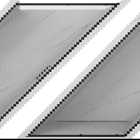 Mexen Exo sprchové dvere posuvné 135 cm, priehľadné, čierne - 8151-135-000-70-00