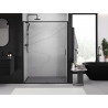 Mexen Exo-S sprchové dvere posuvné 155 cm, priehľadné, čierne - 8151-155-000-70-00