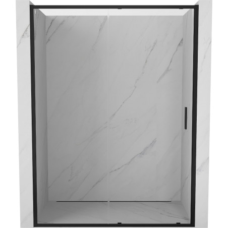 Mexen Exo-S posuvné sprchové dvere 160 cm, priehľadné, čierne - 8151-160-000-70-00