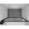 Mexen Exo-S posuvné sprchové dvere 160 cm, priehľadné, čierne - 8151-160-000-70-00