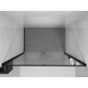 Mexen Exo sprchové dvere otváracie 135 cm, priehľadné, čierne - 819-135-000-70-00