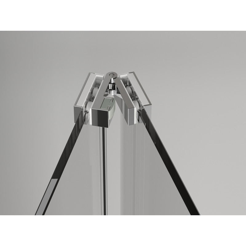 Mexen Exo-F skladacia sprchová kabína 90 x 70 cm, transparentná, chróm - 816-090-070-01-00
